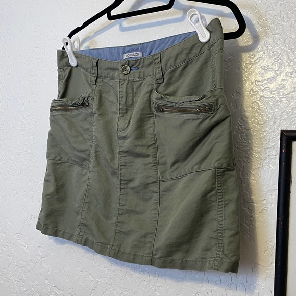 🌻Toad&Co {6} Hunter Green 'Swept Away' Utility Skirt - Picture 2 of 8